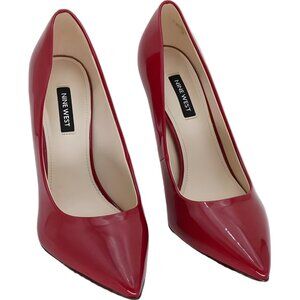 Nine West Fresh red patent pointed-toe pumps stiletto heels US 8.5M
